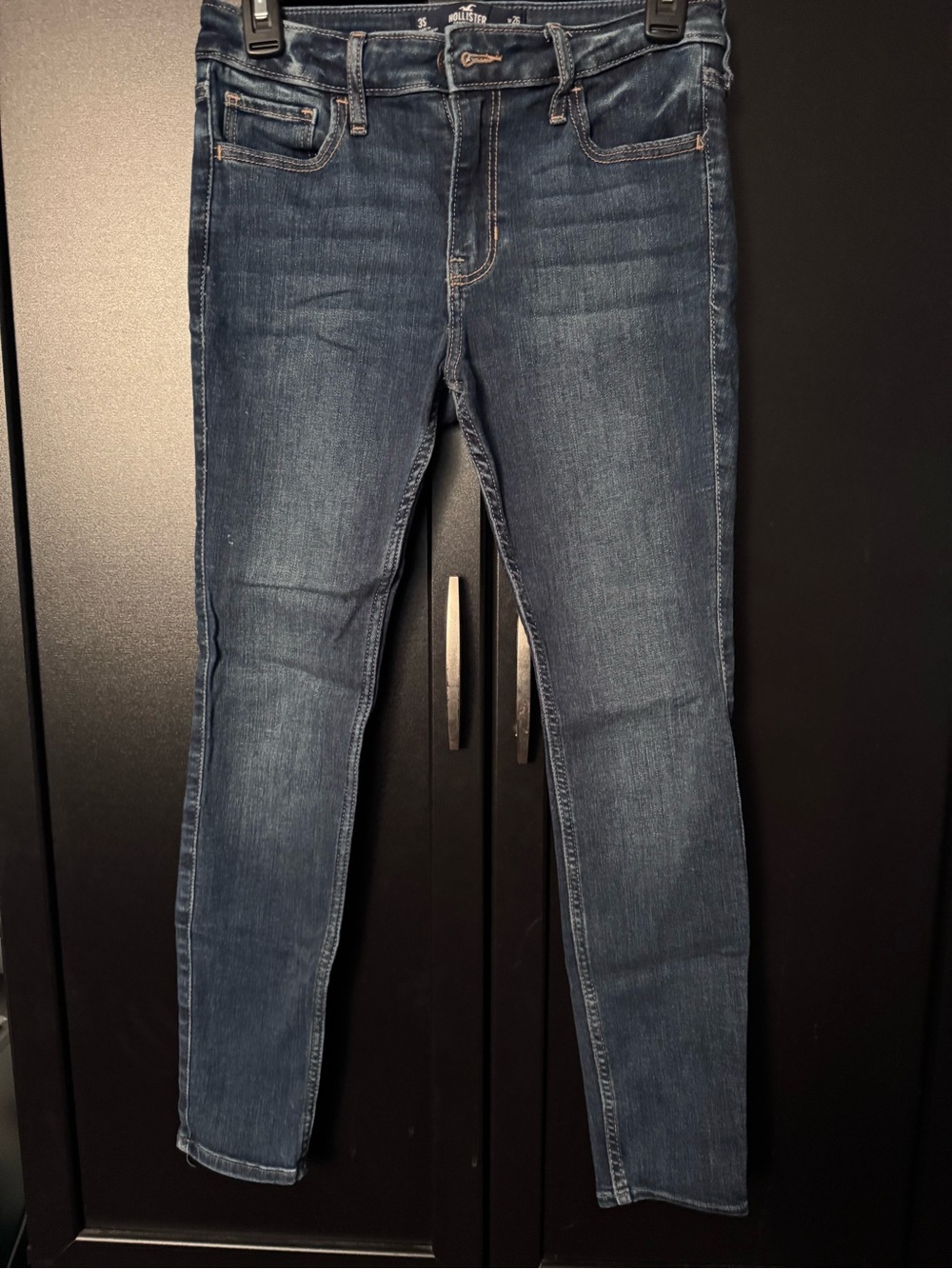 Hollister Women's Dark Blue Skinny Jeans